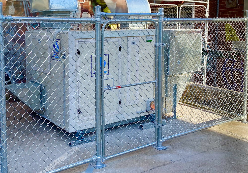 galvanized chain link air conditioner cage